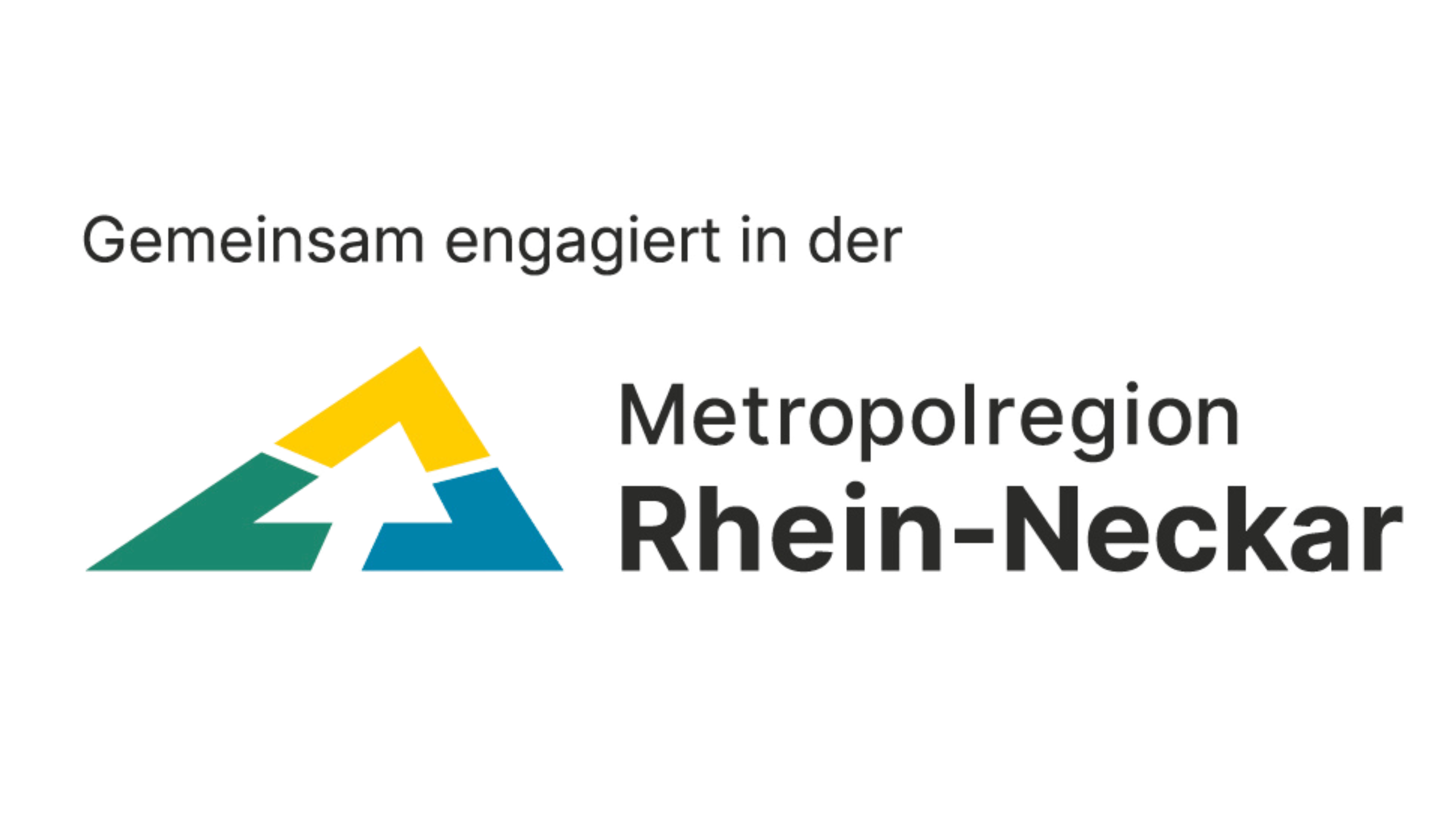 abacus-alpha-mitgliedschaften-metropolregion-rhein-neckar Das Logo der Metropolregion Rhein-Neckar: Dreieck in gelb, grün und blau mit schwarzem Schriftzug.